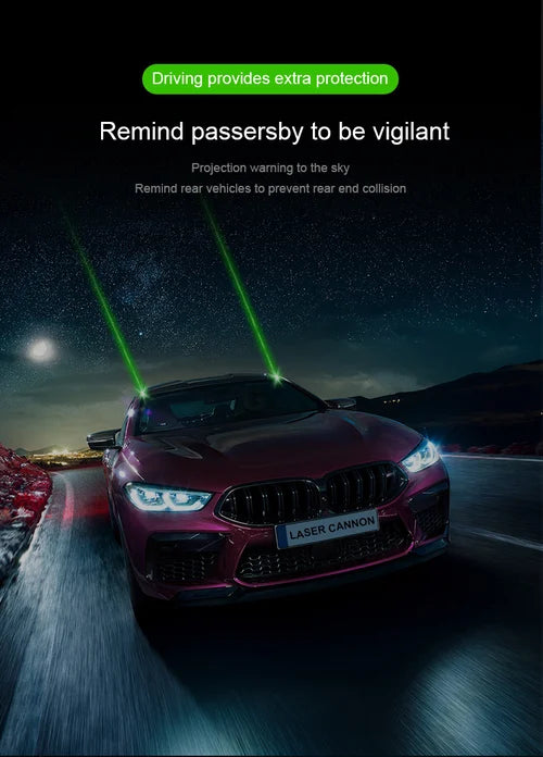 Vehicle remote pilot light laser