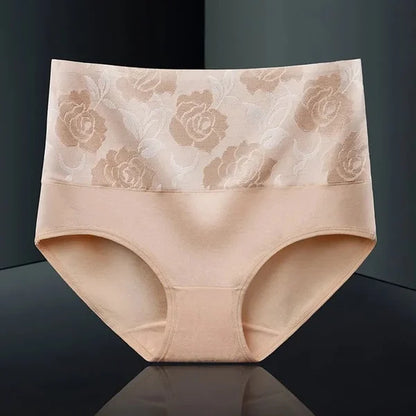 Cotton High Waist Abdominal Slimming Hygroscopic Antibacterial Panties