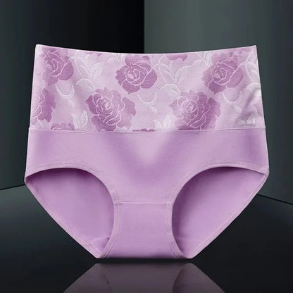 Cotton High Waist Abdominal Slimming Hygroscopic Antibacterial Panties