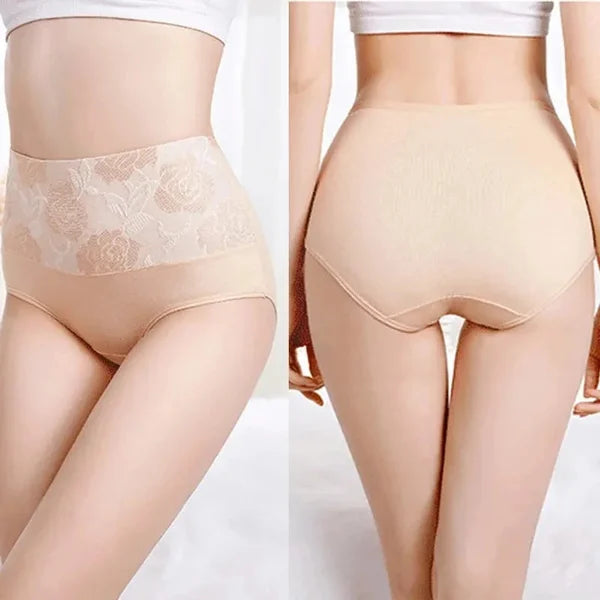 Cotton High Waist Abdominal Slimming Hygroscopic Antibacterial Panties