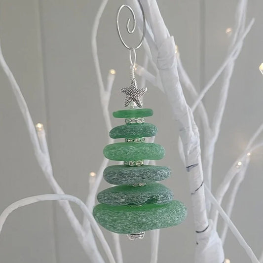 Maannesh™ Sea Glass Christmas Tree Ornament